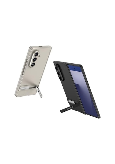 Z Fold 7 Kılıf Kıpta Standlı Kapak Siyah Diğer