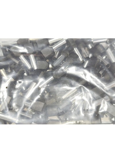 6 Mm Çift Girişli İzoleli Kablo Yüksüğü Alman Norm Siyah 1 Paket 100 Adet