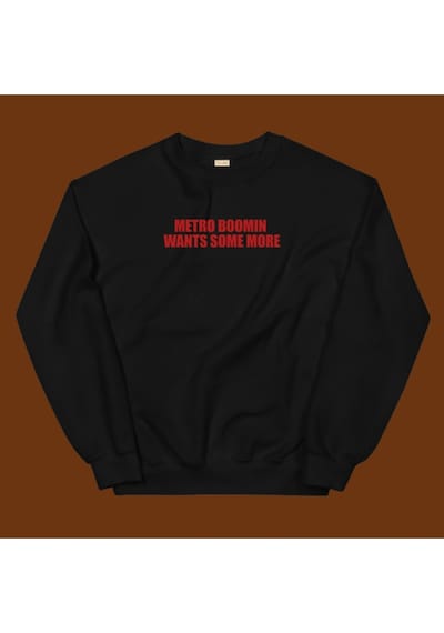 Metro Boomin Sweatshirt Beyaz Siyah