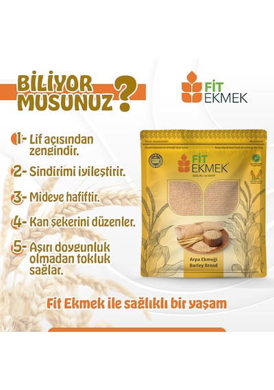 Fit 2'lı Paket Arpa Lavaş Ekmeği 300gr