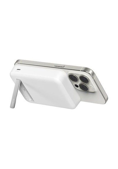 Belkin Bpd008btwt Boostcharge Qi2 15w 10k Magsafe Uyumlu Kablosuz Powerbank Beyaz siyah