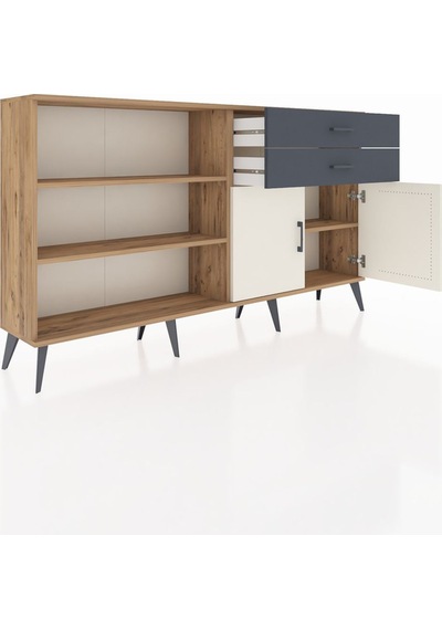 Arges Konsol 3 Raflı 2 Çekmeceli 2 Kapaklı 176x30x99 Çam-aytaşı/a Çam-aytaşı/antrasit Arges Konsol 3 Raflı 2 Çekmeceli 2 Kapaklı 176x30x99 Çam-aytaşı/a Çam-aytaşı/antrasit
