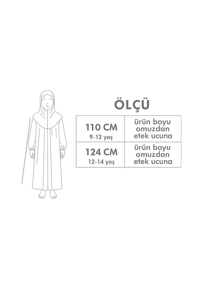 Kız Çocuk Tesettür Elbisesi Tek Parça Namaz Kıyafeti Tak Çıkar Başörtülü Pamuklu Lastikli Kolu Lila