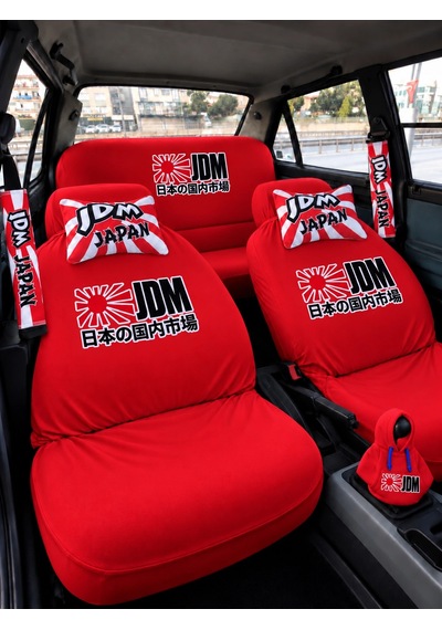 Jdm Japon Süper Set Dörtlü Servis Kılıfı + İkili Yastık Ve Kemer Kılıfı +vites Poları 11706630