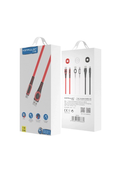 Dc01 Süper Hızlı Micro Usb Kablo 1m 2.4a - Kırmızı