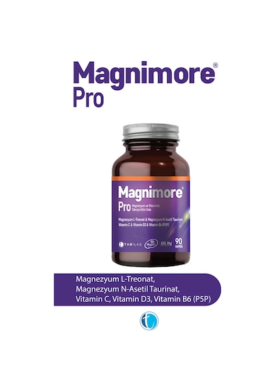 Magnimore Pro Magnezyum ve Vitaminler Takviye Edici Gıda 90 Kapsül