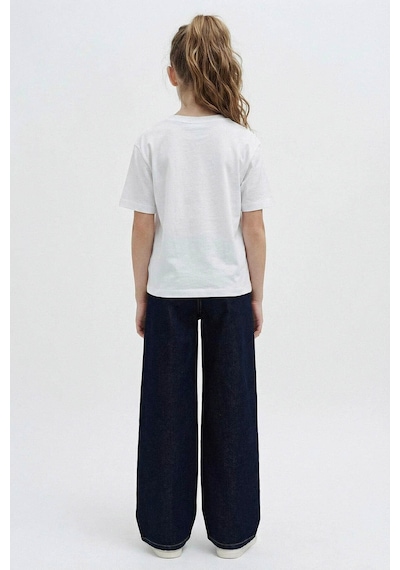 Defacto Wide Leg Geniş Paça Jean Pantolon Kız Çocuk G6966A826SP
