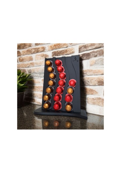 Gıdaya Uygun Nespresso Kapsül Standı Siyah 25x21x9 Cm Kahve Kapsül Düzenleyici Stant Organizer Diğer