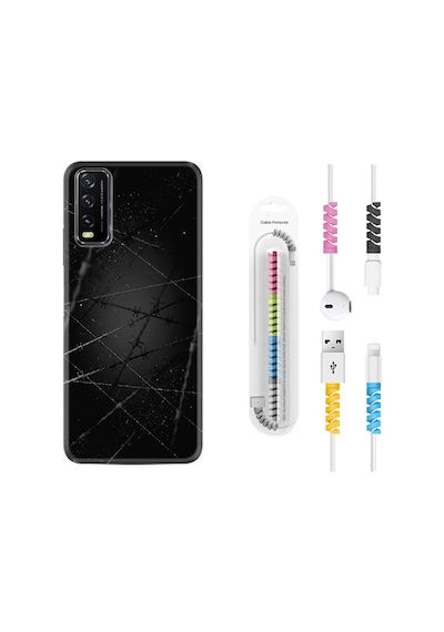 Vivo Y11S Kılıf Kablo Koruyuculu Dikenli Tel 1779