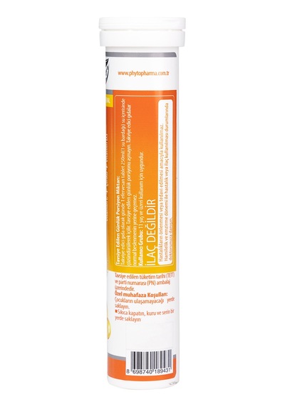 Vitamin C Çinko Vitamin D3 Portakal Aromalı Efervesan Tablet 5 x 20 Adet 