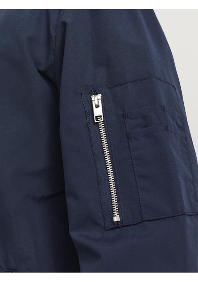 Jack & Jones Büyük Beden Beyzbol Yaka Bomber Ceket- Rush - 12173990 Navy Blazer