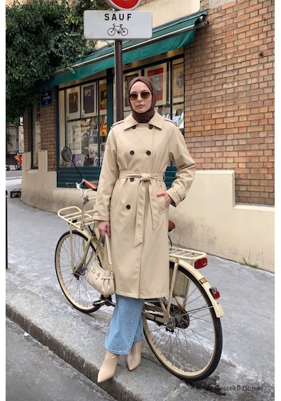 Armine Trend Klasik Yaka Belden Kuşaklı Çift Cepli 101 Cm Boy Koyu Trenckot Bej 26kt728 Koyu Bej Armine Trend Klasik Yaka Belden Kuşaklı Çift Cepli 101 Cm Boy Koyu Trenckot Bej 26kt728 Koyu Bej