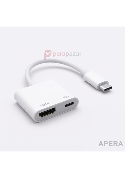 Type-c To Hdmı Görüntü Aktarım Adaptörü 4k 60hz Pd 100w Şarj Destekli Usb 3.1 Dp Uyumlu Tv Monitör Projeksiyon Çevirici Cr93