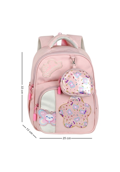 Waddell Twill Seffaf Desenli Tatli Sirin Kiz Kres Anaokul Okul Oncesi Cantasi Kucuk Mini Cuzdan Pembe