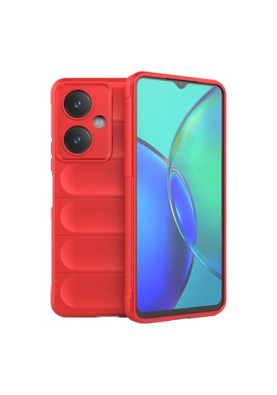 Vivo Y27 Kılıf Optimum Silikon - Kırmızı Renkli