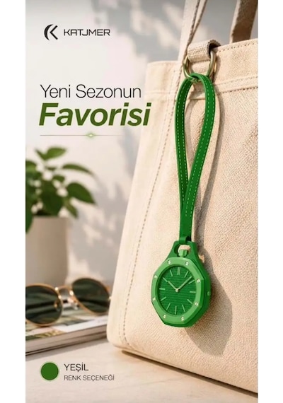 Katjmer Boyol Pop Renkli Saat Yeşil