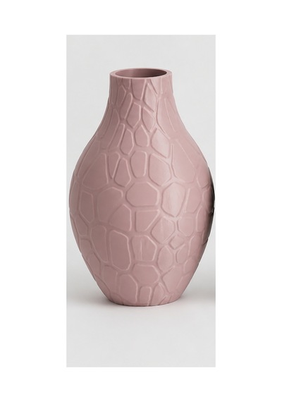 Modern Dekoratif Şık Vazo 20 Cm Toz Pembe Pembe