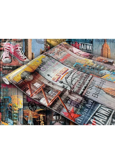 D-c-fix 276-0661 New York Pop Art Desen Yapışkanlı Folyo 45 Cm X 2 Mt
