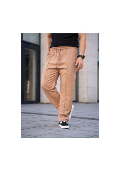 Butik İstanbul Erkek Keten Cepli Çıma Dikişli Jogger Buggy Pantalon Rahat Kalıp - Kahverengi Butik İstanbul Erkek Keten Cepli Çıma Dikişli Jogger Buggy Pantalon Rahat Kalıp - Kahverengi