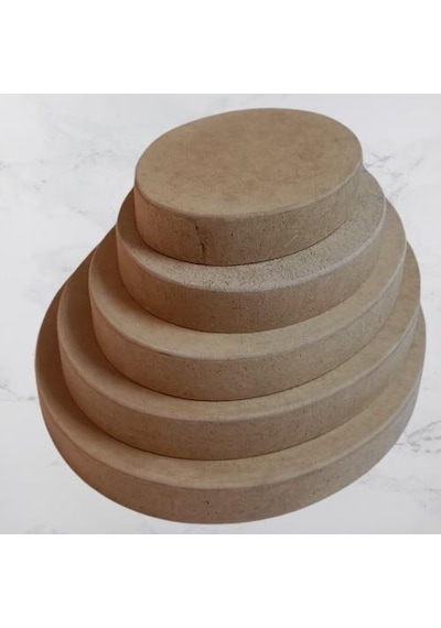 Hobi Adn Dekoratif Oval Tepsi Pano 5 Adet Cnc Kesim Ahşap Mdf Ham El Yapım