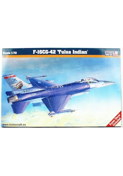 Mistercraft D105 1/72 F-16c-42 Tulsa Yerlileri Savaş Uçağı Plastik Model Kiti-49619