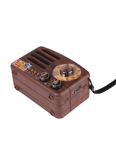 Küçük Boy Retro, Nostaljik, Ahşap Tasarım Bluetooth Hoparlörlü, Şarjlı, Taşınabilir Büyük Döndürülebilen Düğmeli Fm/am Destekli Radyo Ns3380 69818833