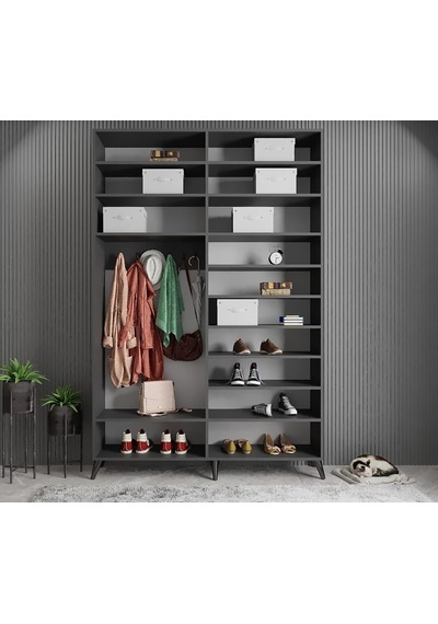 Açelya Portmanto Vestiyer Füme  M8-160 cm