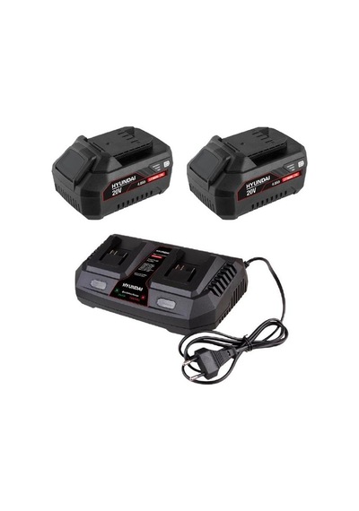 Hyundai 2x 4ah Twocharger Kit 2 Adet , Akü & Şarj Cihazı 1 Adet 3'lü Paket