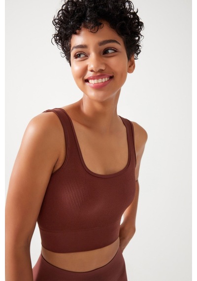 Los Ojos Kadın Kahverengi Askılı Fitilli Kare Yaka Crop Top Büstiyer Square Kahverengi Los Ojos Kadın Kahverengi Askılı Fitilli Kare Yaka Crop Top Büstiyer Square Kahverengi