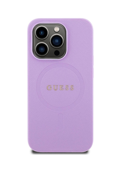 Apple Uyumlu iPhone 15 Pro Kılıf Guess Lisanslı Magsafe Şarj Özellikli Yazı Logolu