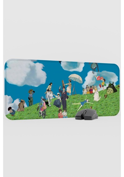 Miyazaki Anime V2 - 70x30 Xl Gaming Kauçuk Kaymaz Taban Mouse Pad Fare Altlığı