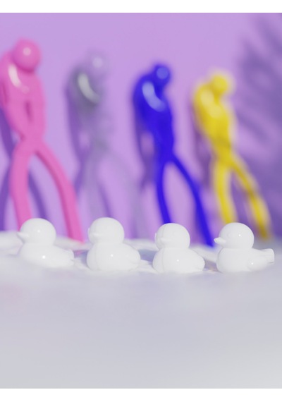 4 Adet Kartopu Ördek Şekillendirici Sarı, Pembe, Mavi, Şeffaf