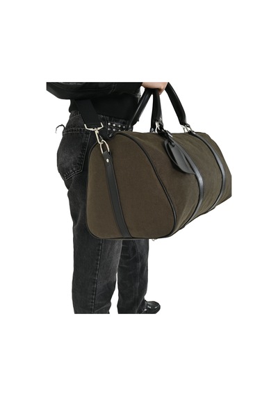 My Free Bag Gk Kanvas Unisex İş, Seyehat, Spor İçin El Çantası / Valizi Haki Siyah Haki - Siyah