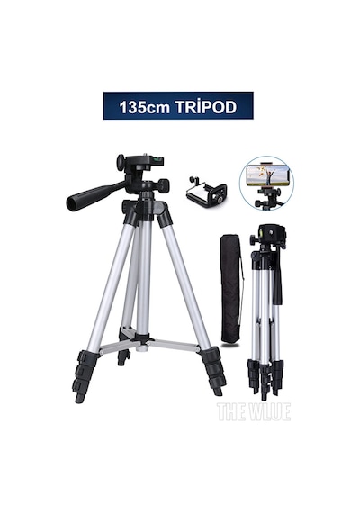 Profesyonel Outdoor Tripod 135cm Tüm Dslr Kameralarla Uyumlu Vide