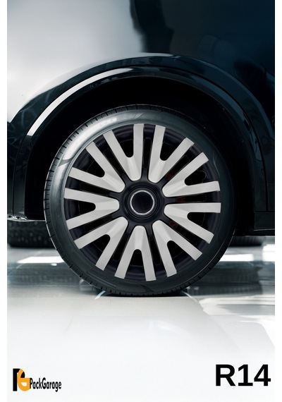 Volkswagen Up Club 14'' İnç Jant Kapağı 4 Adet Siyah Gri C107