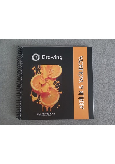20x20 Cm Akrilik & Yağlı Boya Defteri 250 Gr Derin Dokulu 24 Yaprak