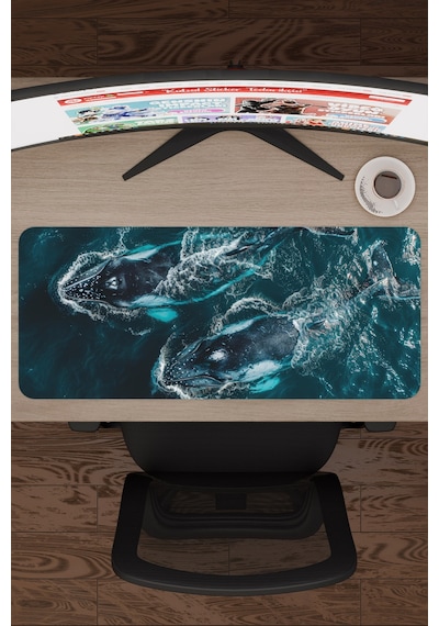 Orka Kaymaz Dikişli Kauçuk Oyuncu Mousepad V2 - 70x30 Xl Gaming Mouse Pad Fare Altlığı