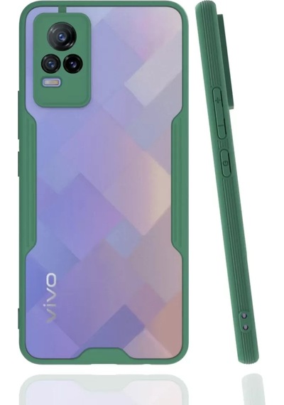 Newface Vivo V21e Kılıf Platin Silikon - Yeşil