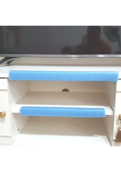 U40 Mavi 100 Cm 8 Adet Mobilya Köşe Kenar Darbe Koruyucu Sünger Köşebent, Çocuk Koruma Süngeri,