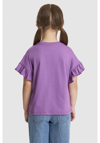 U.S. Polo Assn. Kız Çocuk Menekşe Tişört 50325654-vr037 Menekse