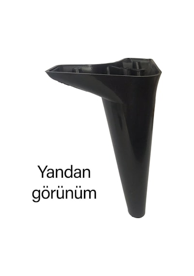 Zelve 20 Cm Siyah Lüx Mobilya Kanepe Sehpa Ünite Koltuk Ayağı Baza Ayak