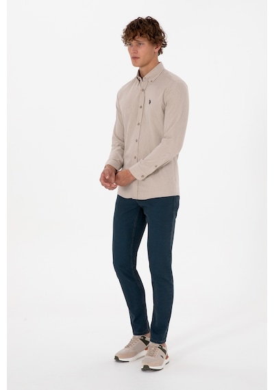 U.S. Polo Assn. Erkek Koyu Mavi Slim Fit Petrol Jean Pantolon 50317446-VR102