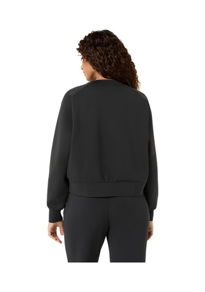 Asics Nagino Refined Texture Kadın Siyah Koşu Sweatshirt 2032d370-001