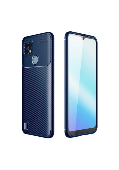 Realme C21 Kılıf Zore Negro Silikon Kapak Lacivert
