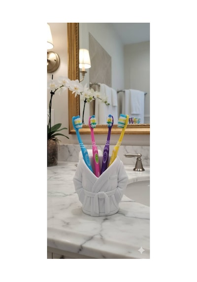Bornoz Diş Fırçalık Premium Hediyelik Beyaz - 843786911 Beyaz
