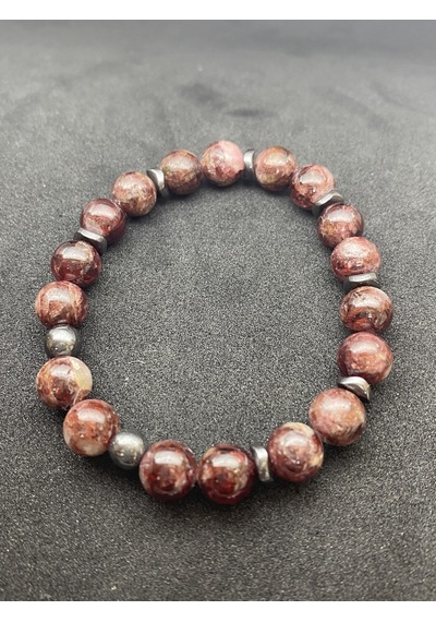 Granat Doğal Taş Bileklik 8mm Aa Kalite Mühürlü Çok Renkli