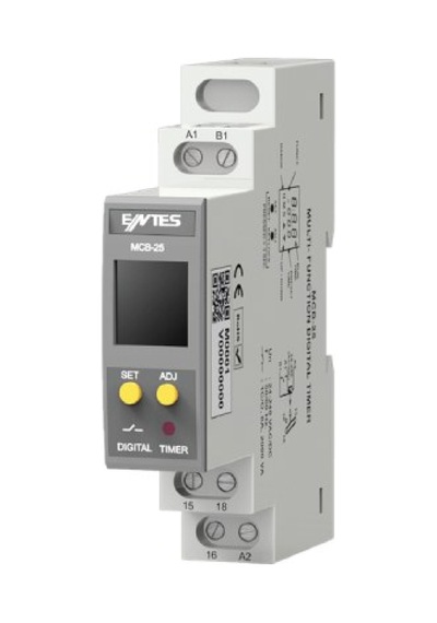Entes Mcb-25 ,ray/dın 24v..220vac/dc Kontak-1a1k Lcd Multi Zaman Röle