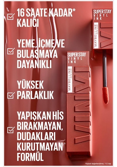 Maybelline New York Super Stay Vinyl Ink Uzun Süre Kalıcı Likit Parlak Ruj 100 Charmed & 35 Cheeky - 2li Set pktsstyvnly10035-9612 Diğer