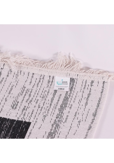 Bigghome Çift Taraflı Kilim, Makinede Yıkanabilir, Modern Desenli, 120 180 Cm, Saf3b