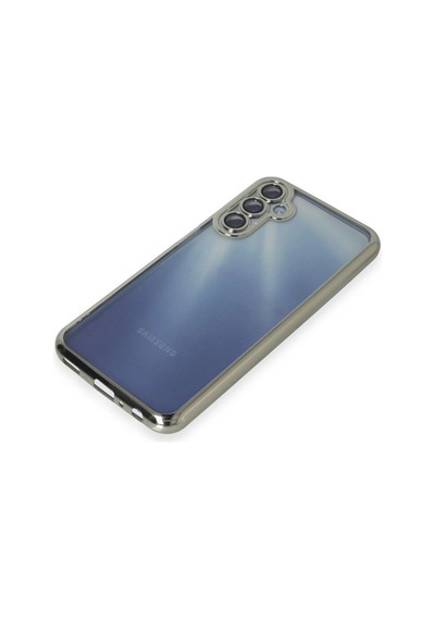 Samsung Samsung Uyumlu Galaxy A35 5g Kılıf Razer Lensli Silikon - Gümüş